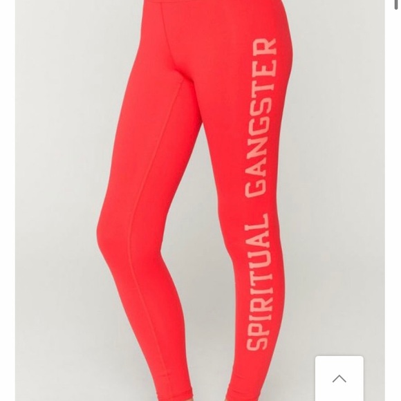 Spiritual Gangster Red Leggings - Picture 1 of 5